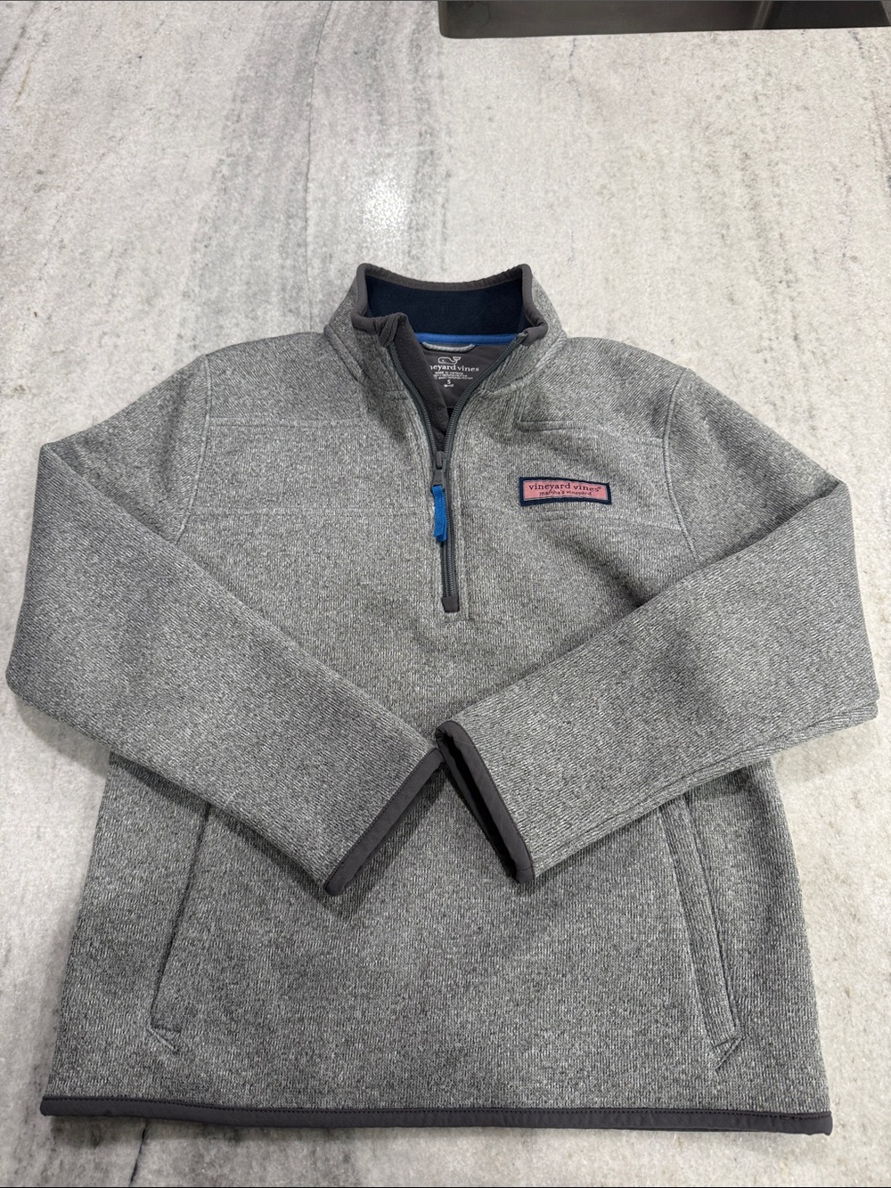 Vineyard Vines Men’s Heather Gray Half-Zip Pullover